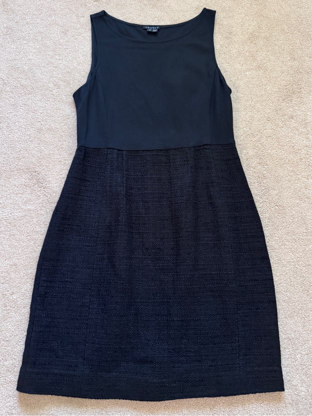Theory Classic Black Sleeveless Sheath Dress